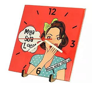 Relógio de Azulejo em Cerâmica Branca Brilho para Sublimação 20x20cm