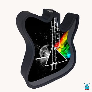 Guitarra Porta Rolhas ou Cofre em Polímero Preto P/ Sublimação