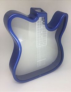 Guitarra Porta Rolhas ou Cofre em Polímero Azul P/ Sublimação