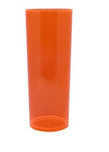 100 Copo Long Drink capacidade de 330ml Laranja Neon para Transfer Laser ou Serigrafia