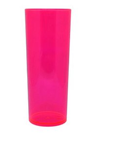 100 Copo Long Drink capacidade de 330ml Pink Neon para Transfer Laser ou Serigrafia