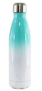 Garrafa Térmica para Sublimação Bicolor Azul Tifany com Parede Dupla - 500ml