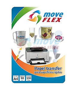 3 Pacote Papel Transfer Laser 120gr MoveFlex - Pct 100 Folhas A-4