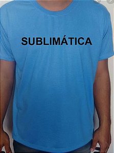 Camiseta Azul Neon Adulto  Poliéster Para Sublimação