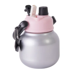 Garrafa Térmica Puffy Prata de 600ml - Sem Resina