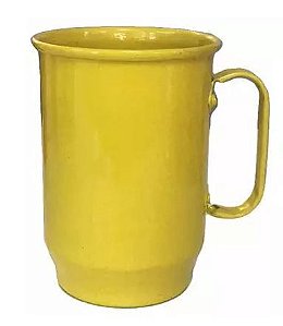 Caneca Chopp de Aluminio Amarela 600ml Para Sublimação