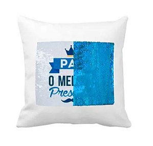 OBM - Aplique de Lantejoulas Dupla Face Retangular Azul Claro e Branco - A4