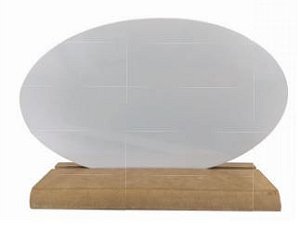 AZULEJO CERÂMICA OVAL BRANCO - 15 cm x 25 cm