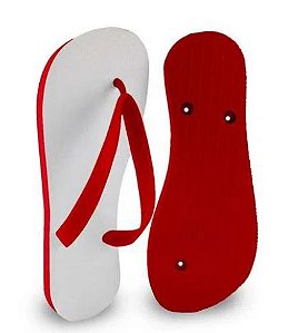 Chinelo para Sublimação Vermelho - Adulto - Tamanho 41/42