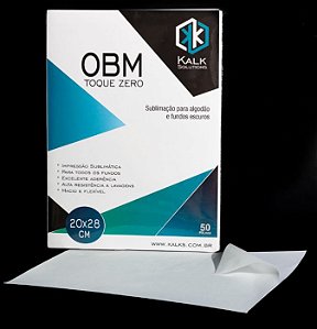 OBM TOQUE ZERO COM LINER- Branco para Tecidos Escuros Formato A4 - 10 fls
