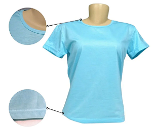 Babylook Poliester Azul Bebê - FEMININA