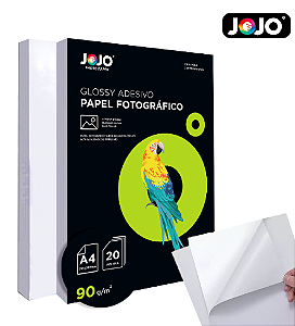 Papel Fotográfico Adesivo Glossy (Brilho) A4 90g - 20 Folhas - 1 Pacote
