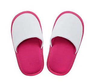 Pantufa para Sublimação Rosa / Branco - Infantil