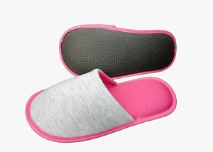 Pantufa para Sublimação Rosa / Cinza - Infantil