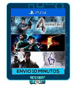 Resident Evil 4 5 e 6 - Edição Padrão - Ps4 - Mídia Digital