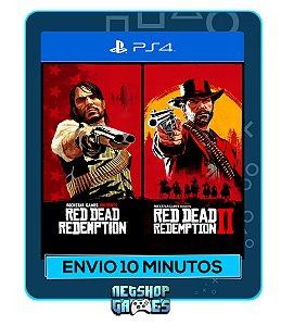 Bundle Red Dead Redemption e Red Dead Redemption 2 - Edição Padrão - Ps4 - Mídia Digital