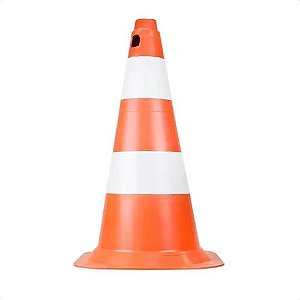 Cone de Sinalização 50cm Laranja e Branco