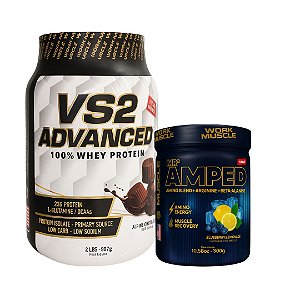 Kit Whey Protein 100% 907g + Blend de Aminoácidos MR Amped