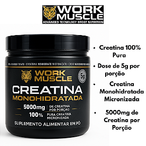 Creatina Monohidratada 100% Pura 300g WorkMuscle