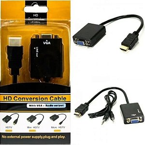Cabo Conversor HDMI P/ VGA