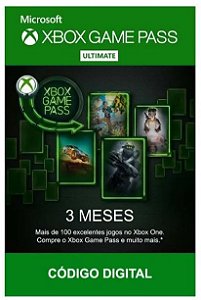 Card Xbox Game Pass Ultimate - 3 meses