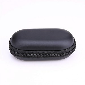 Estojo Oval Preto para Fone de Ouvido