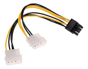Cabo Adaptador 2 x Molex para PCI-Express 6 Pinos EVGA