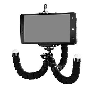MINI TRIPÉ ARTICULÁVEL PARA SMARTPHONE PRETO