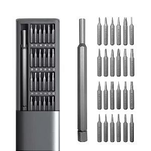 KIT 24 CHAVES DE PRECISÃO PARA MANUTENÇÃO DE DISPOSITIVOS ELETRÔNICOS