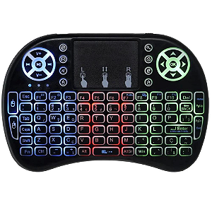 MINI TECLADO WIRELESS COM TOUCHPAD LED