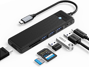 HUB MULTICONEXÕES TIPO-C 7 EM 1 ORICO