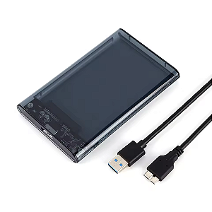 CASE PARA HD EXTERNO SATA 2.5" USB 3.0 FUMÊ