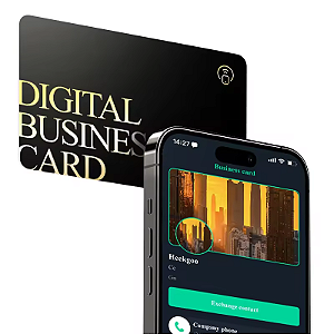 CARTÃO DE VISITA ELETRÔNICO PERSONALIZÁVEL APROXIMAÇÃO NFC E QR CODE