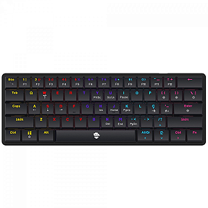 Teclado Mecânico Gamer Ninja Black Thorne Switch Vermelho Low Profile