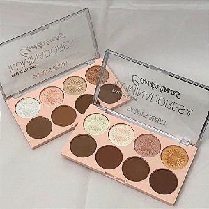 PALETA DE ILUMINADORES & CONTORNOS - SARAH'S BEAUTY