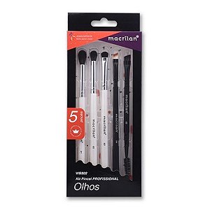 KIT PINCEL PROFISSIONAL PARA OLHOS WB802 - MACRILAN