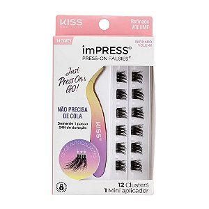 CÍLIOS POSTIÇOS imPRESS KIT REFINADO VOLUME- ADESIVO - KISS NEW YORK