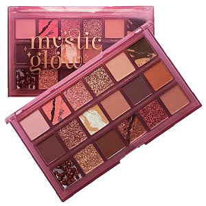 PALETA DE SOMBRAS MYSTIC GLOW - 18 CORES - RUBY ROSE