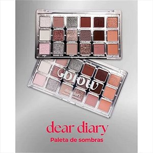 PALETA DE SOMBRAS DEAR DIARY - 18 CORES - RUBY ROSE