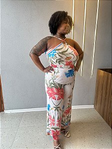 Macacão Giselle Branco - Plus Size