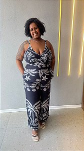 Macacão Pandora Plus Size - Preto