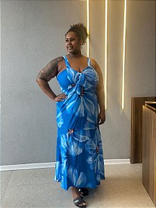 Vestido Crystal Plus Azul