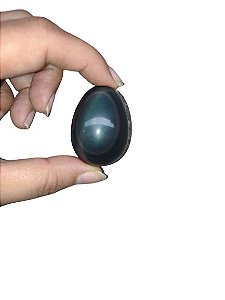 Ovo yoni Obsidiana arco-íris (importado)