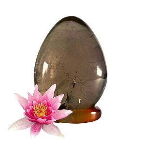 Yoni egg quartzo fumê 4.5 cm ( Nacional)