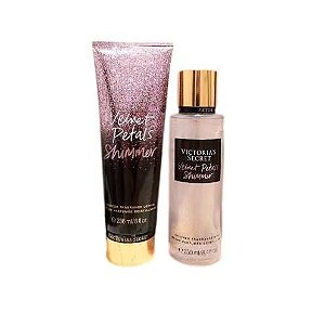 kit Velvet Petals Shimmer Victorias Secret Hidratante + Body Splash - Kaory  Perfumaria - Perfumes Originais & Decants