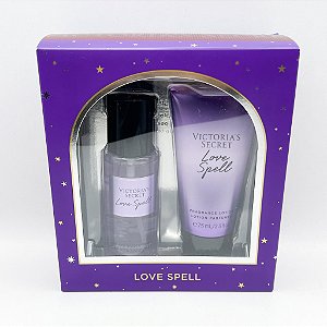 Kit Creme Hidratante e Body Splash Love Spell - Victoria's Secret - 75ml cada