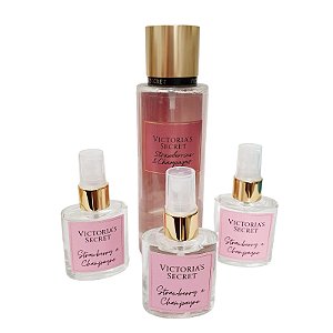 Victoria's Secret Strawberries & Champagne Mist and Body Lotion Set