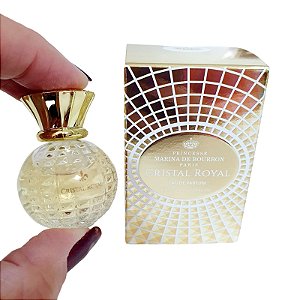 Miniatura Perfume Marina Bourbon Cristal Royal Rose Eau De Parfum Feminino - Original - 7,5 ml