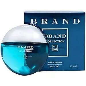Perfume Masculino Brand Collection Nº 167 - 25 Ml -Inspiração Bulgari Aqua