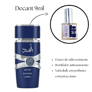 2001 - Decant 9ml Asad Zanzibar - Lattafa - Perfume Masculino - Eau de Parfum